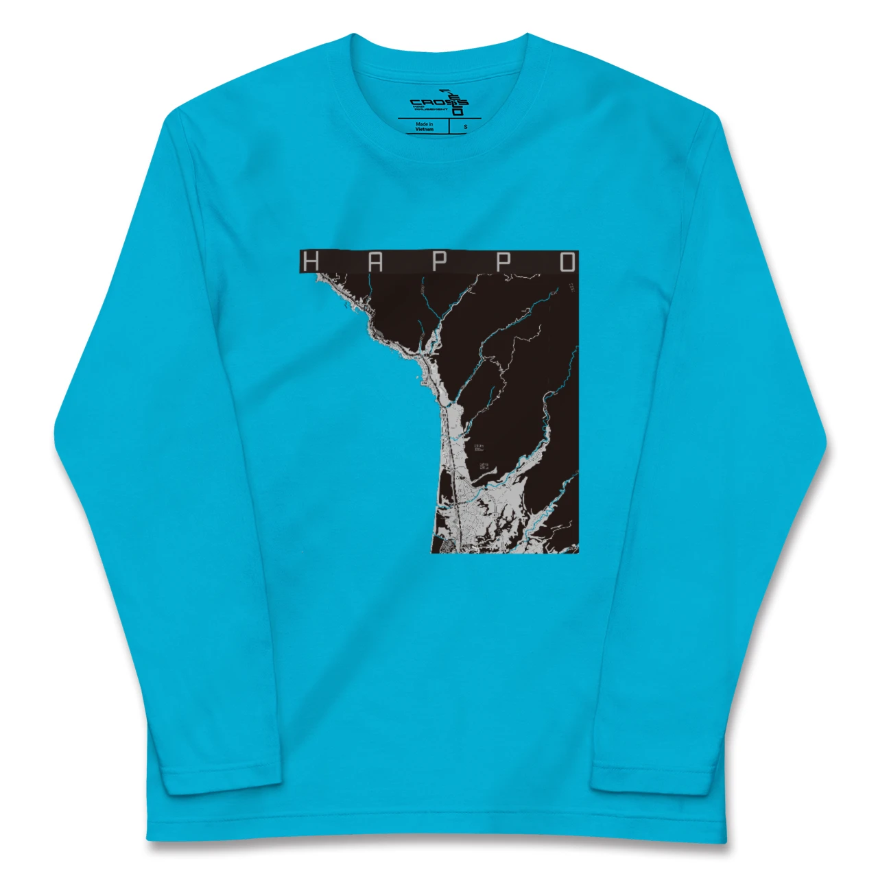 【八峰(秋田県)】地図柄ロングスリーブTシャツ