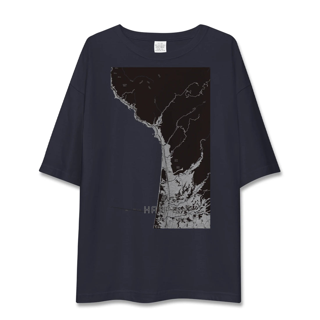 【八峰(秋田県)】地図柄ビッグシルエットTシャツ
