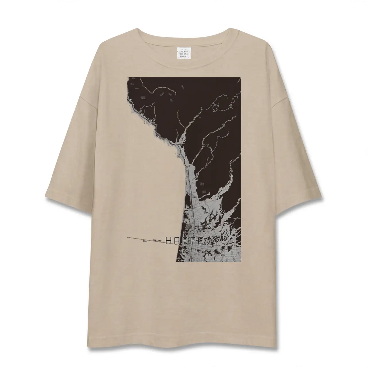 【八峰(秋田県)】地図柄ビッグシルエットTシャツ