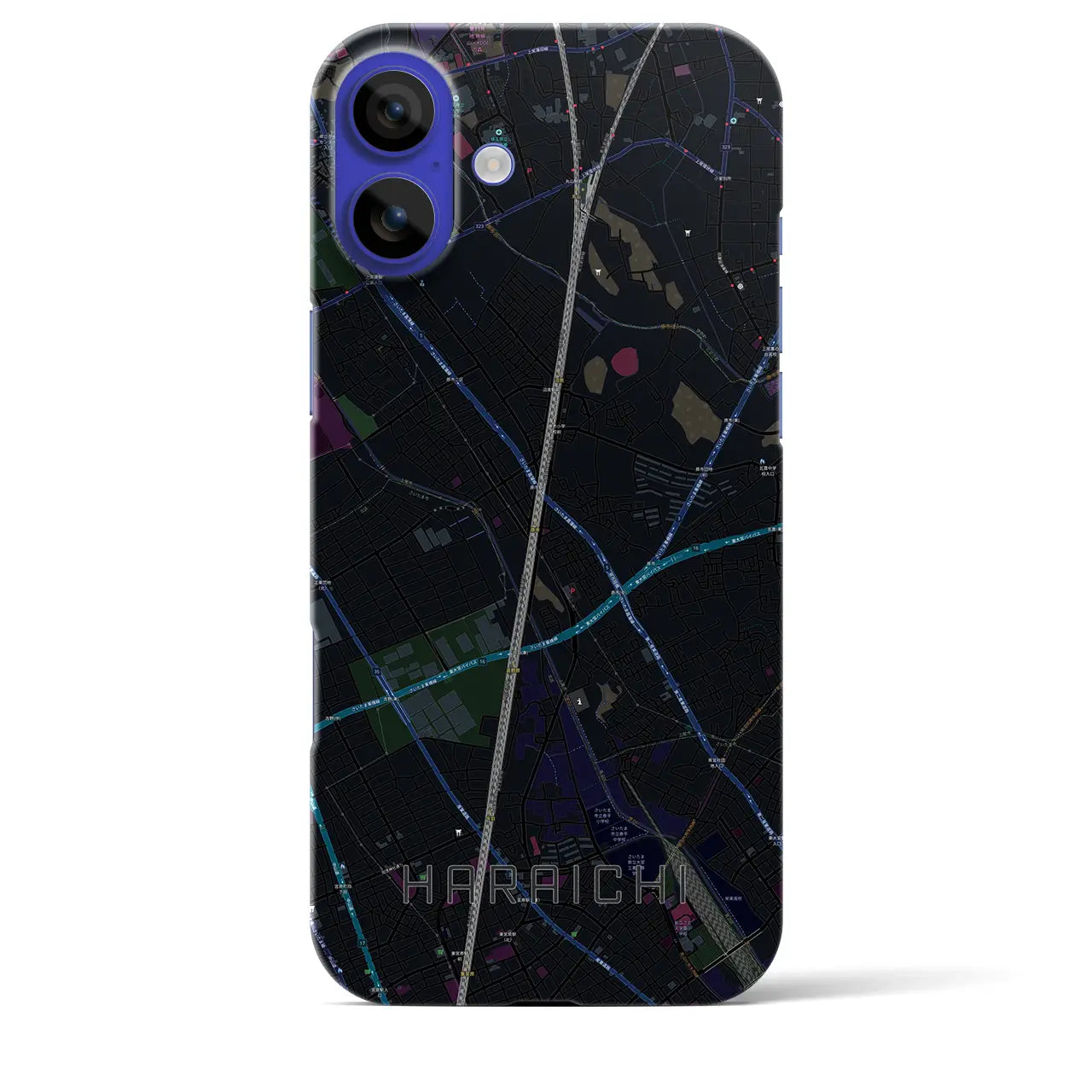 【原市(埼玉県)】地図柄iPhoneケース(バックカバータイプ)