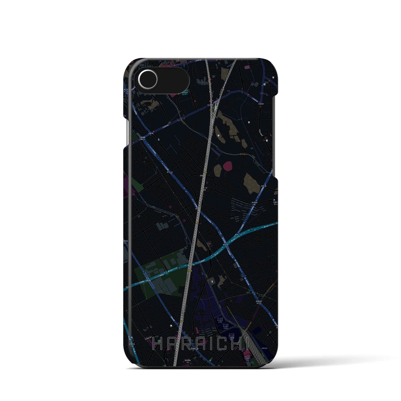 【原市(埼玉県)】地図柄iPhoneケース(バックカバータイプ)