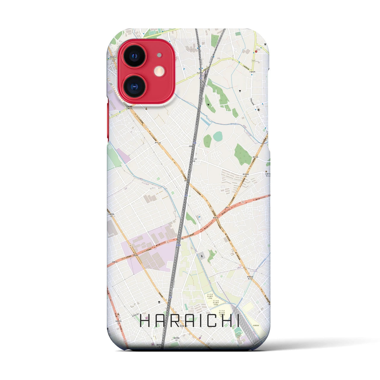 【原市(埼玉県)】地図柄iPhoneケース(バックカバータイプ)