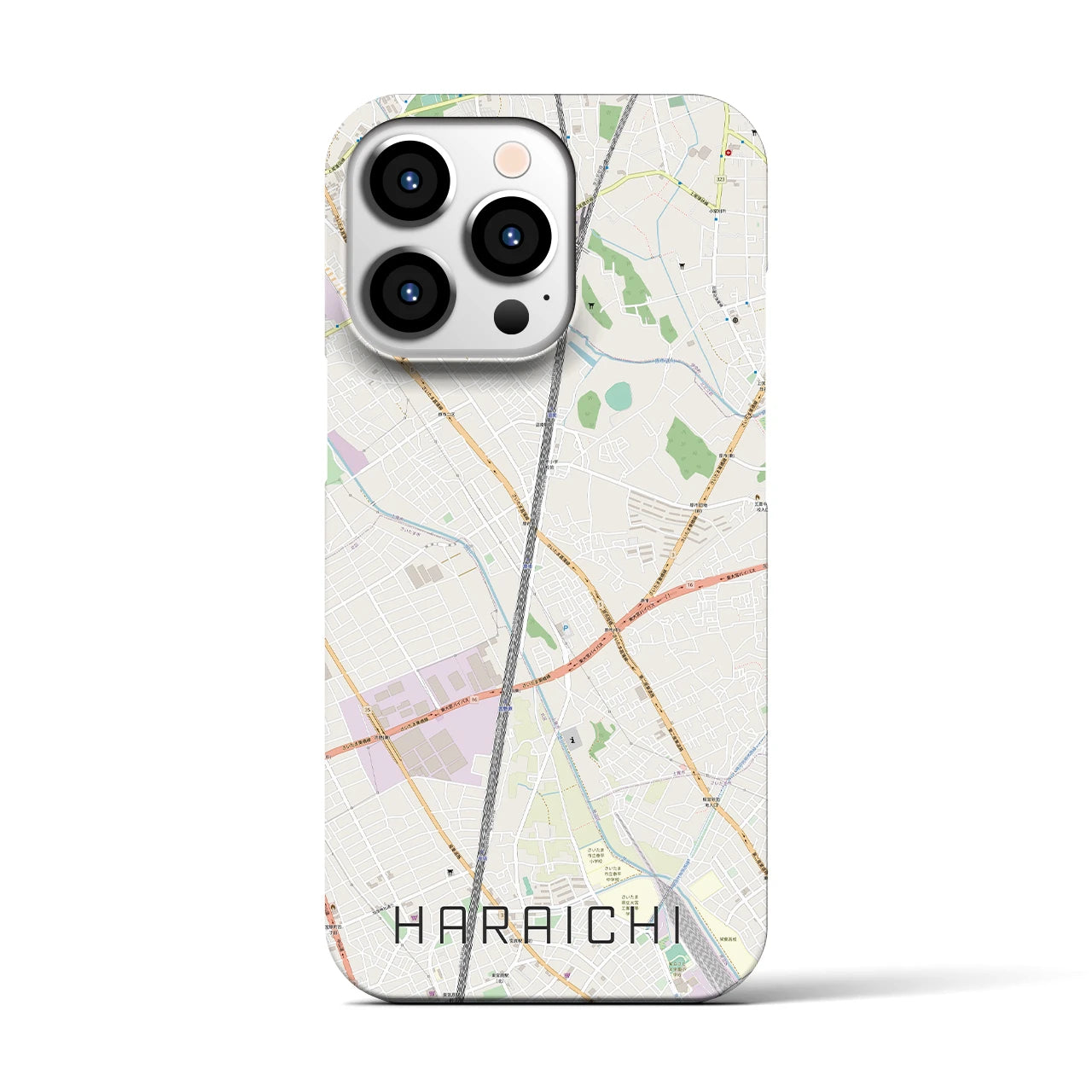 【原市(埼玉県)】地図柄iPhoneケース(バックカバータイプ)