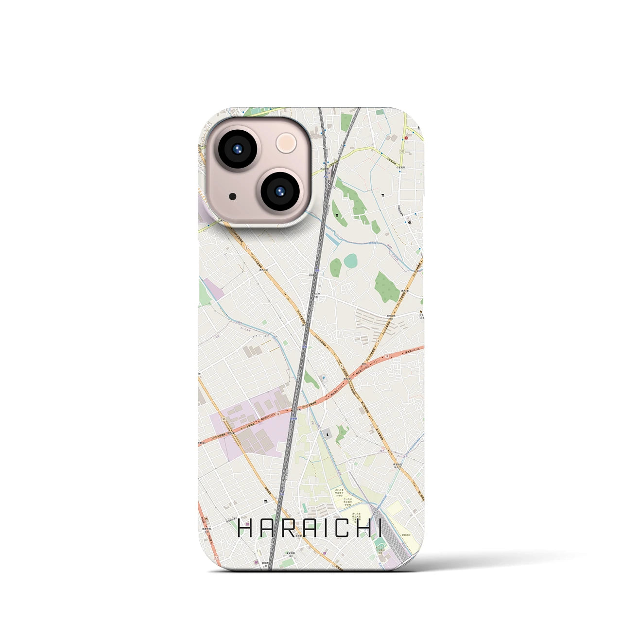 【原市(埼玉県)】地図柄iPhoneケース(バックカバータイプ)