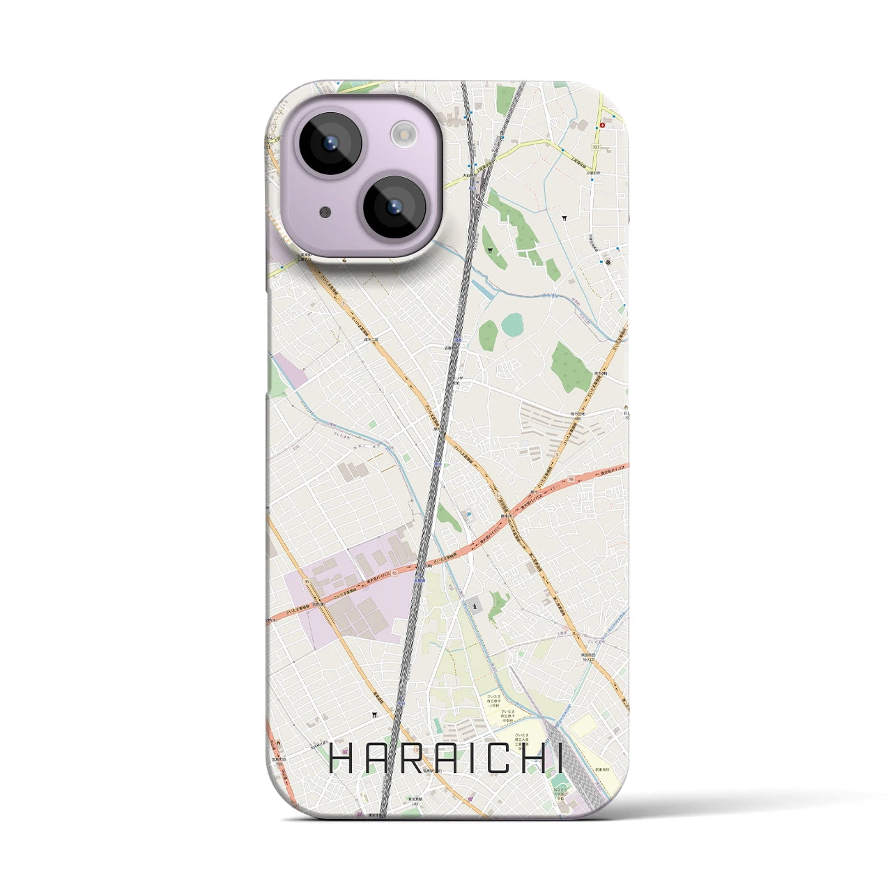【原市(埼玉県)】地図柄iPhoneケース(バックカバータイプ)