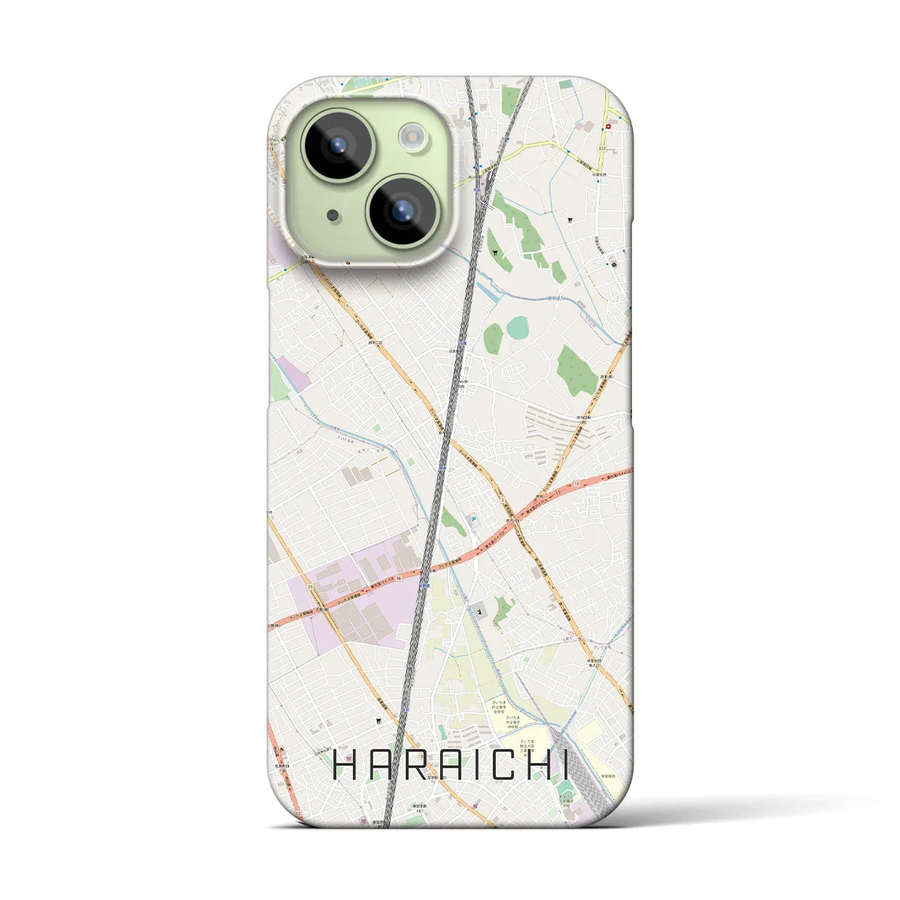 【原市(埼玉県)】地図柄iPhoneケース(バックカバータイプ)