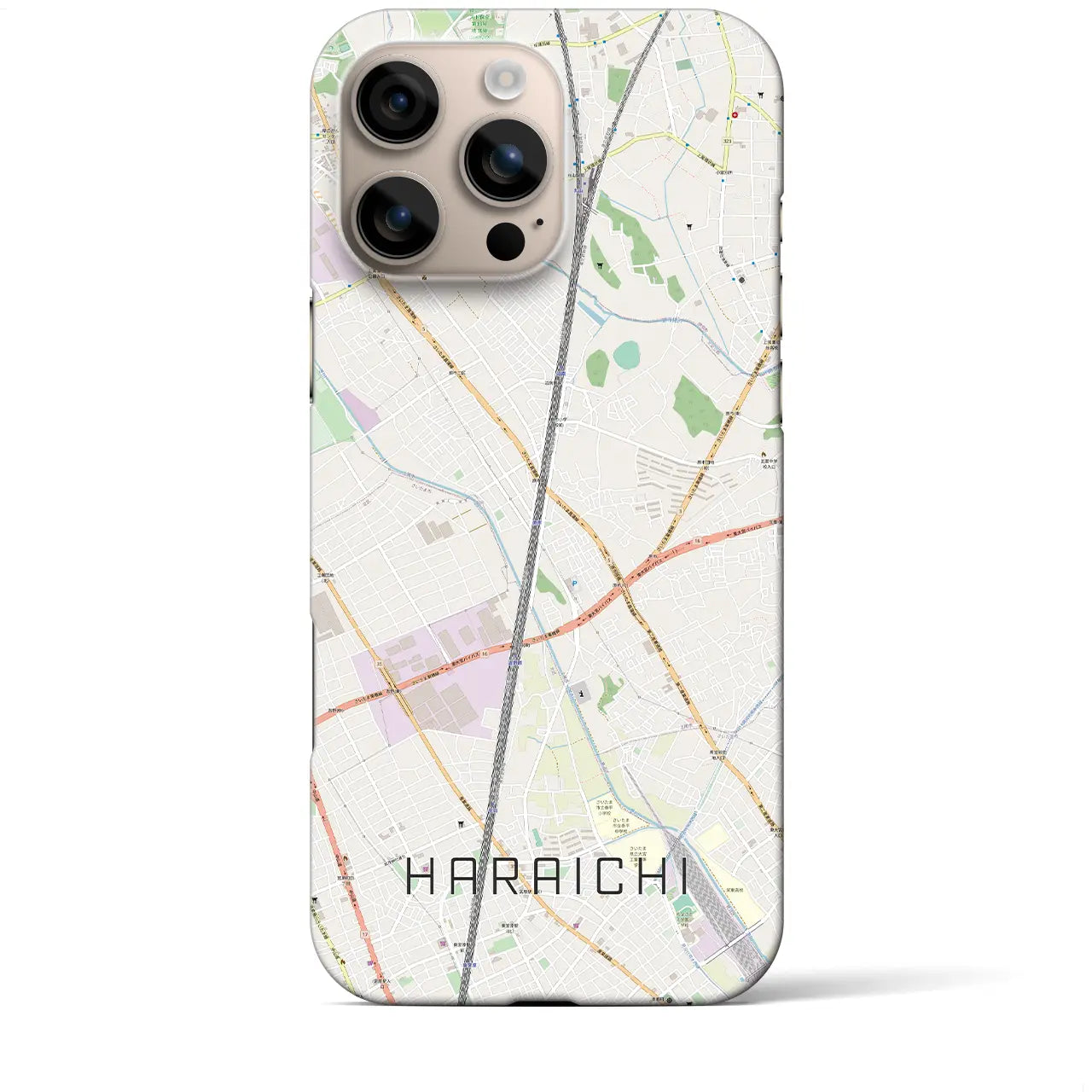 【原市(埼玉県)】地図柄iPhoneケース(バックカバータイプ)