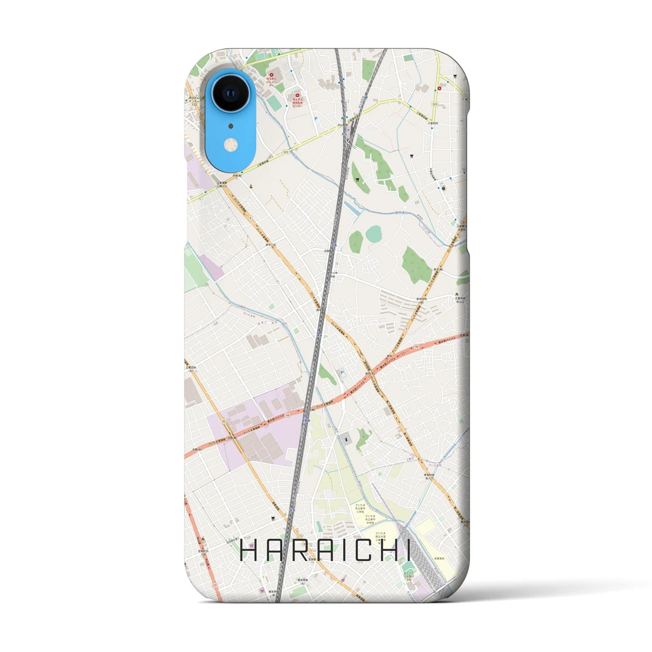 【原市(埼玉県)】地図柄iPhoneケース(バックカバータイプ)