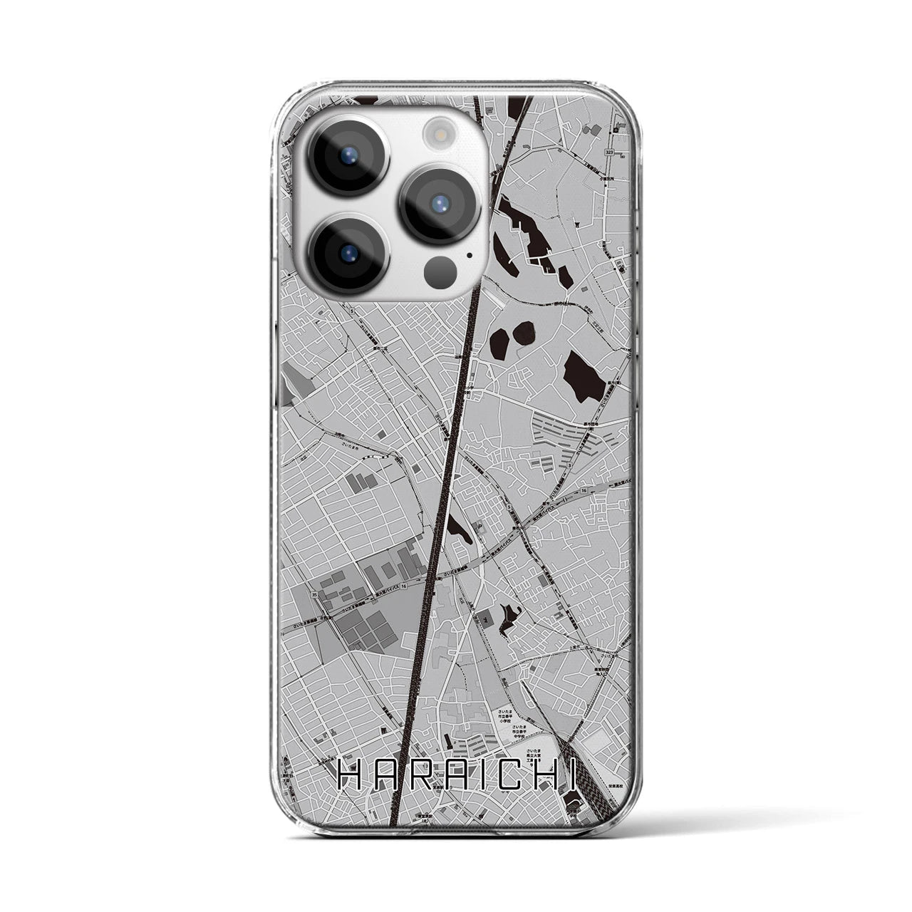 【原市(埼玉県)】地図柄iPhoneケース(クリアタイプ)