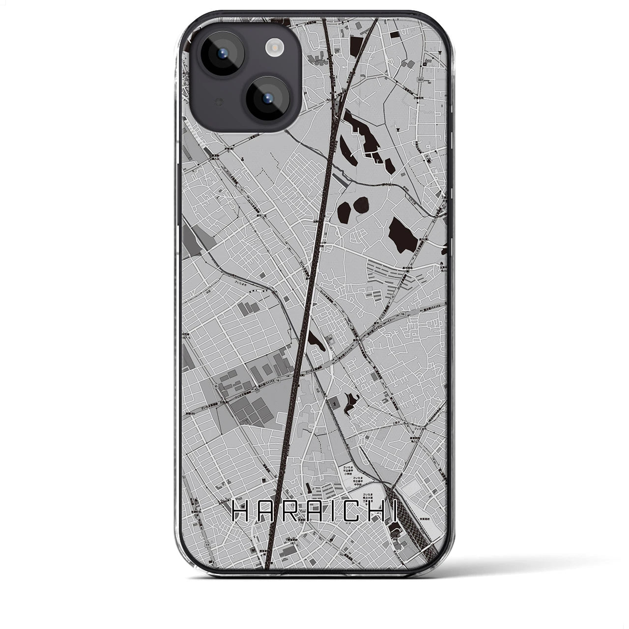 【原市(埼玉県)】地図柄iPhoneケース(クリアタイプ)