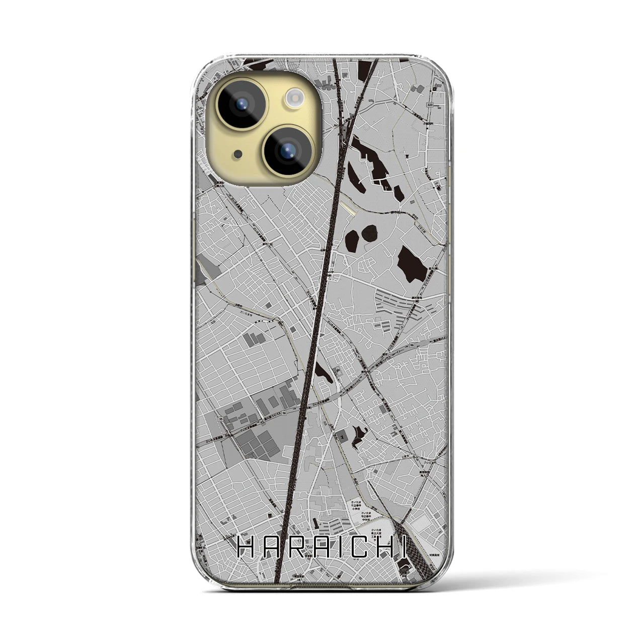 【原市(埼玉県)】地図柄iPhoneケース(クリアタイプ)