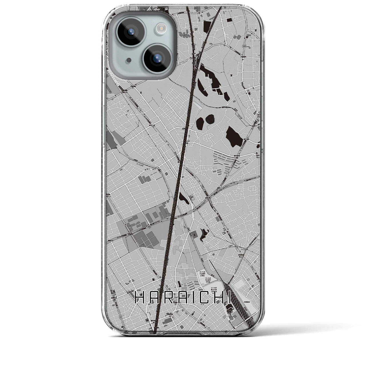 【原市(埼玉県)】地図柄iPhoneケース(クリアタイプ)