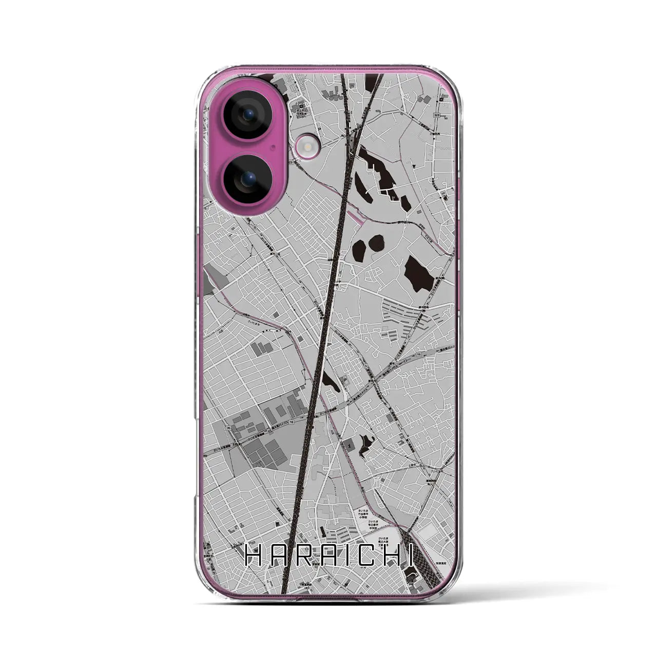 【原市(埼玉県)】地図柄iPhoneケース(クリアタイプ)