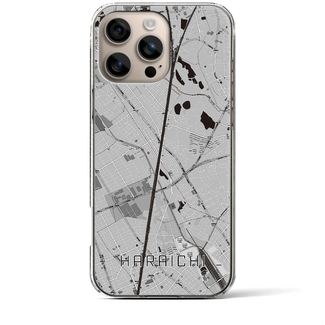 【原市(埼玉県)】地図柄iPhoneケース(クリアタイプ)