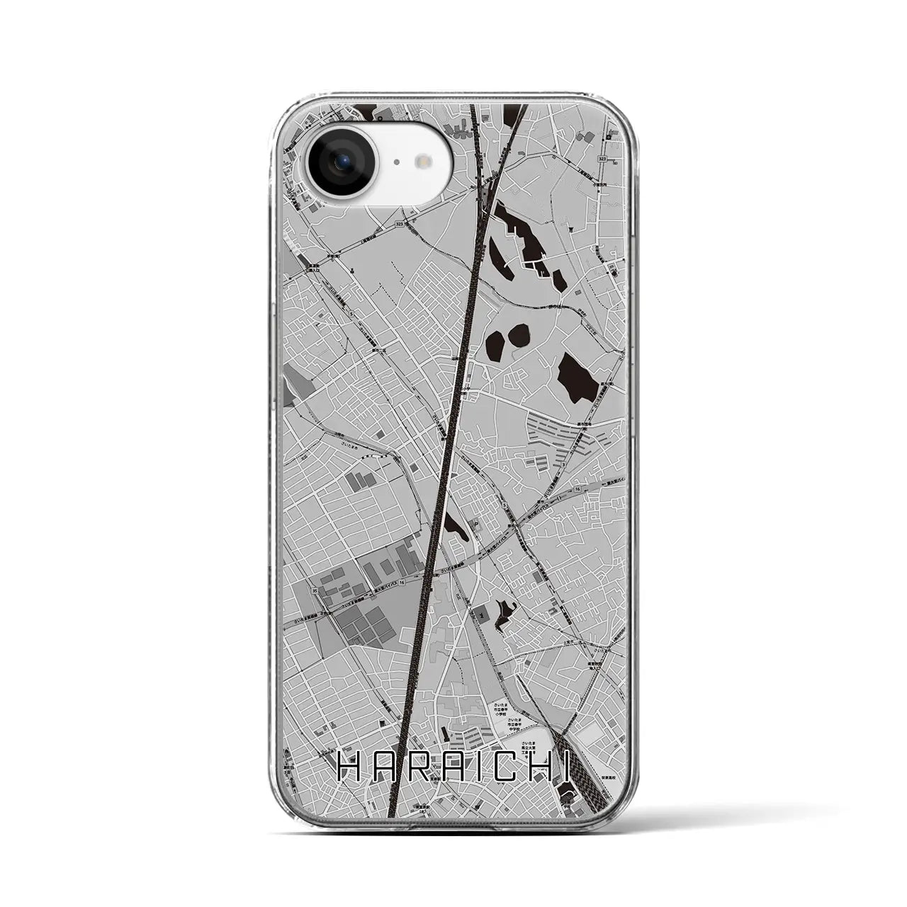 【原市(埼玉県)】地図柄iPhoneケース(クリアタイプ)
