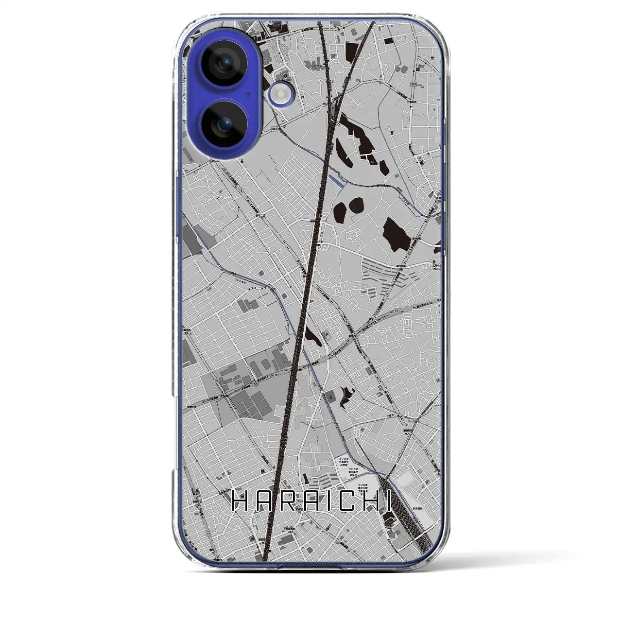 【原市(埼玉県)】地図柄iPhoneケース(クリアタイプ)