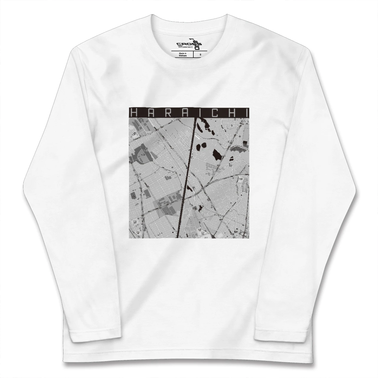【原市(埼玉県)】地図柄ロングスリーブTシャツ