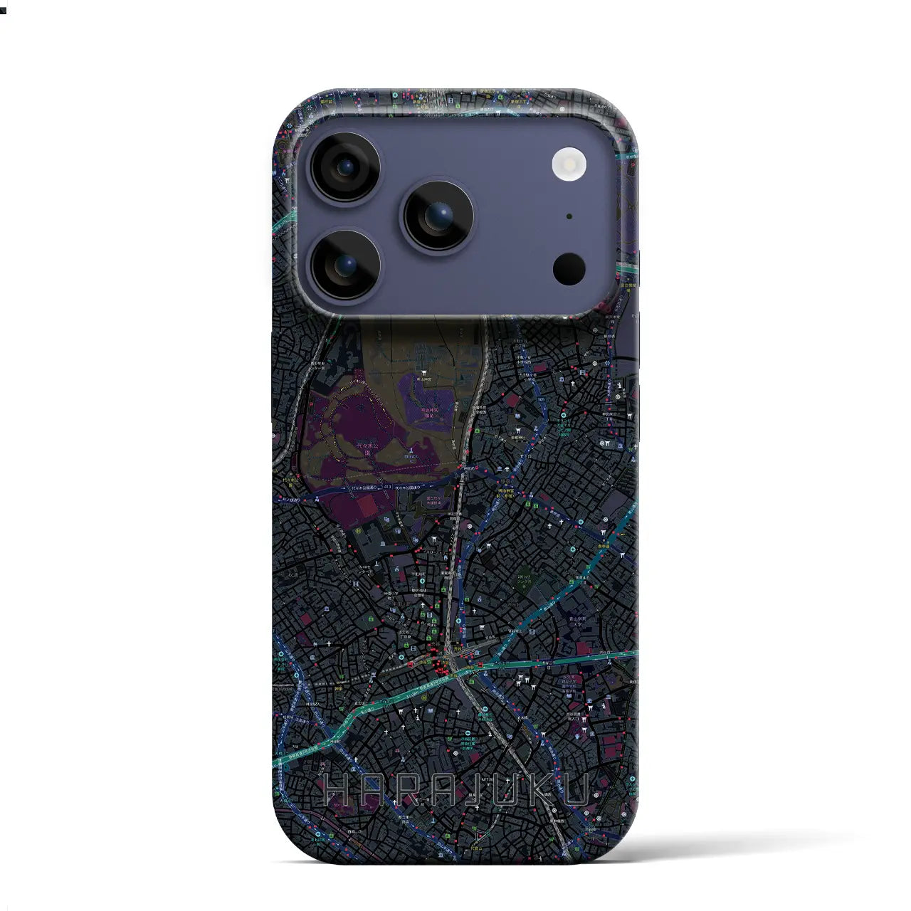 【原宿(東京都)】地図柄iPhoneケース(バックカバータイプ)