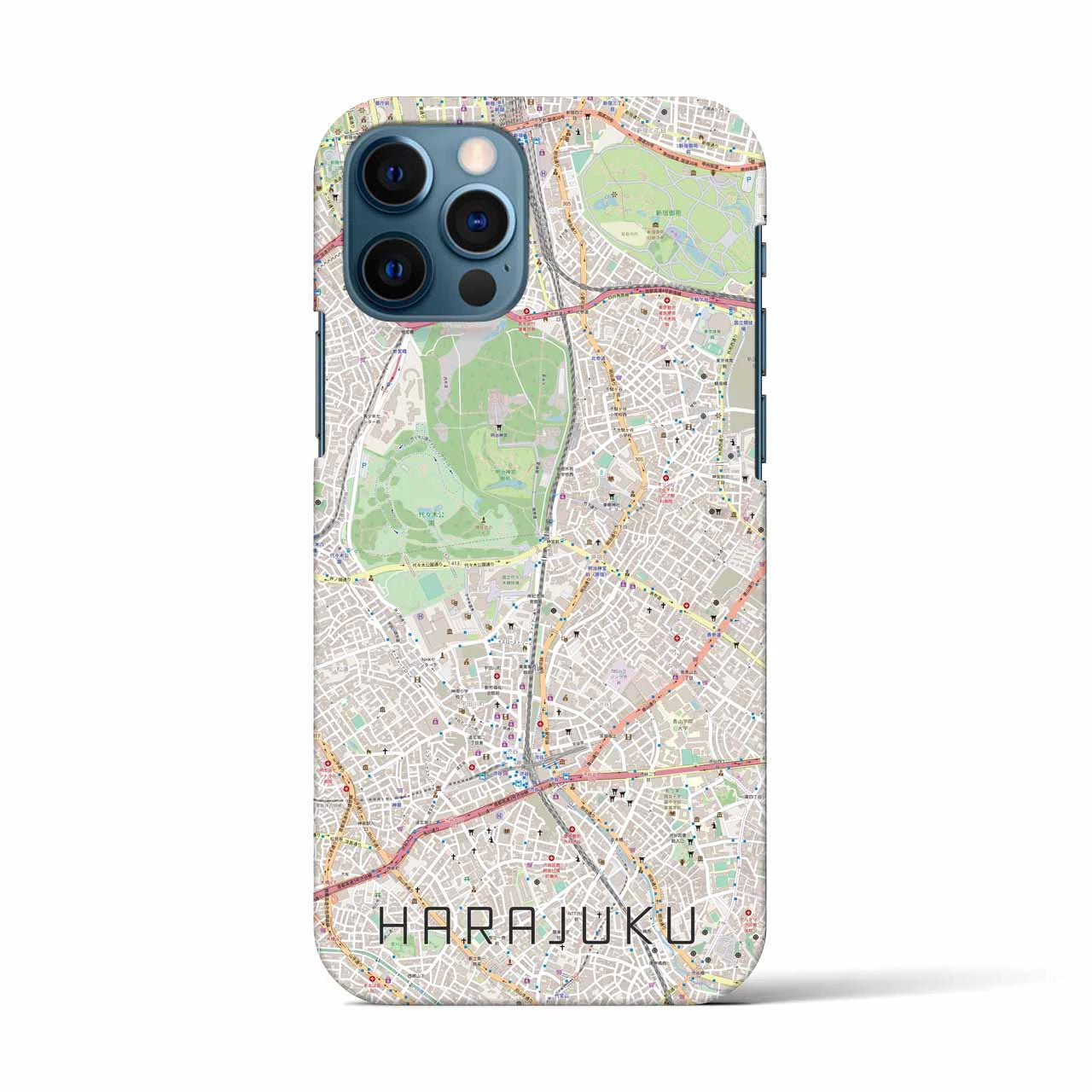 【原宿(東京都)】地図柄iPhoneケース(バックカバータイプ)