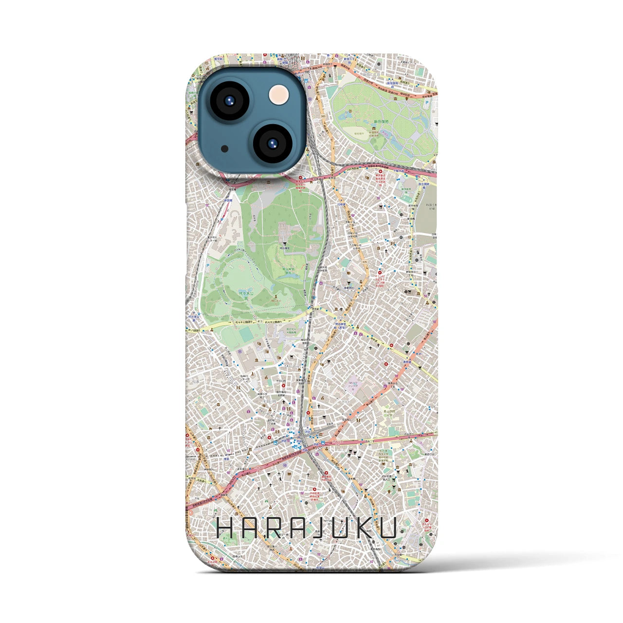 【原宿(東京都)】地図柄iPhoneケース(バックカバータイプ)