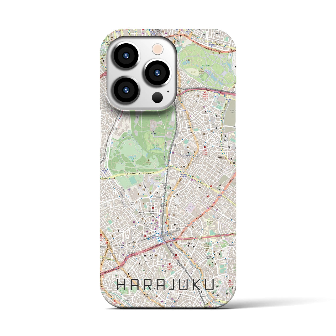 【原宿(東京都)】地図柄iPhoneケース(バックカバータイプ)