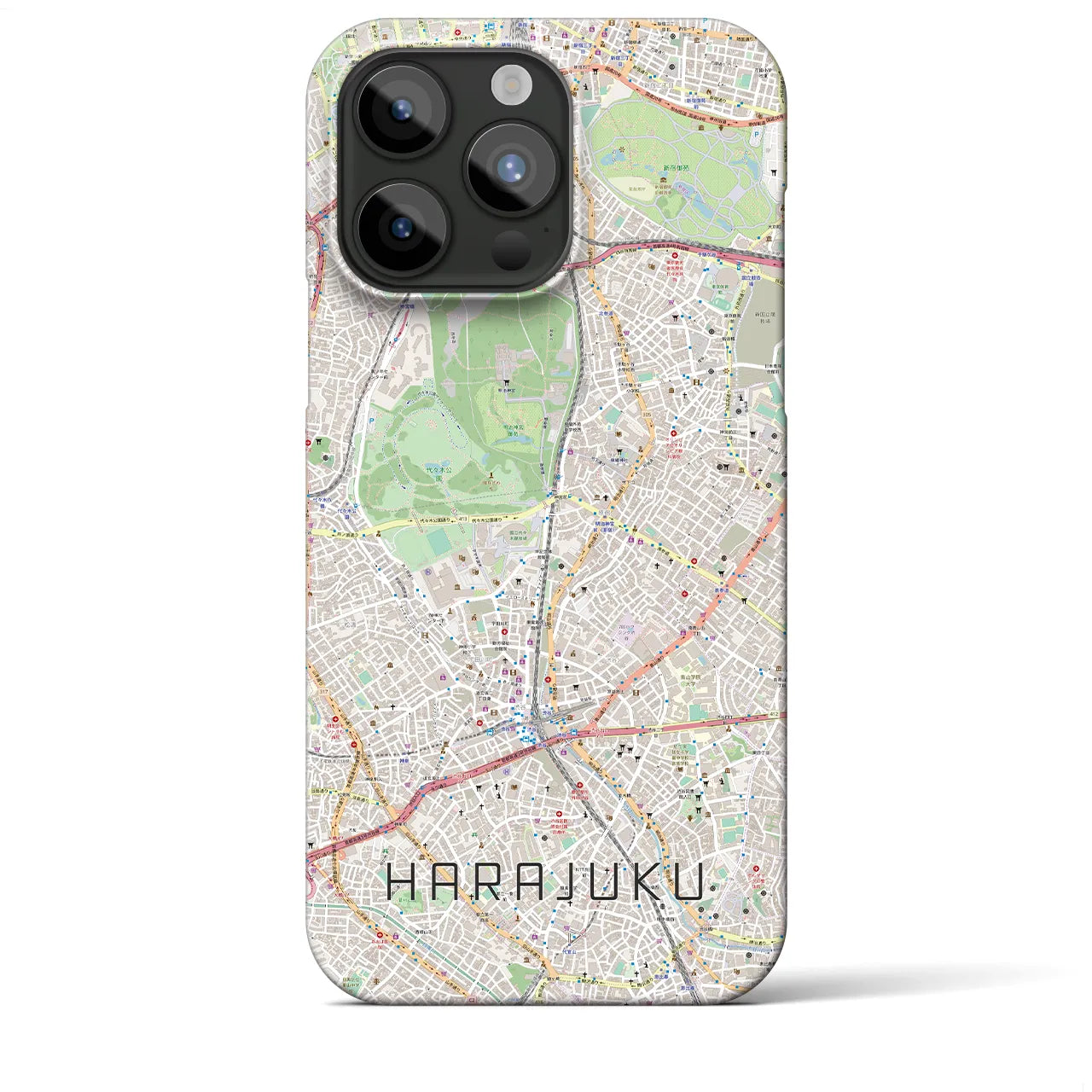 【原宿(東京都)】地図柄iPhoneケース(バックカバータイプ)
