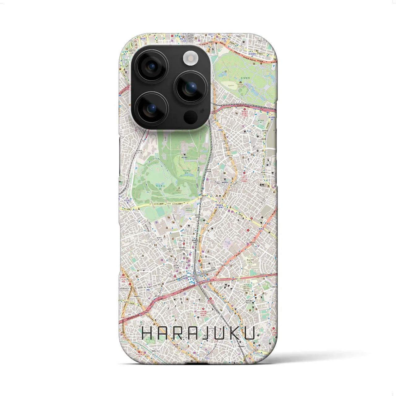 【原宿(東京都)】地図柄iPhoneケース(バックカバータイプ)