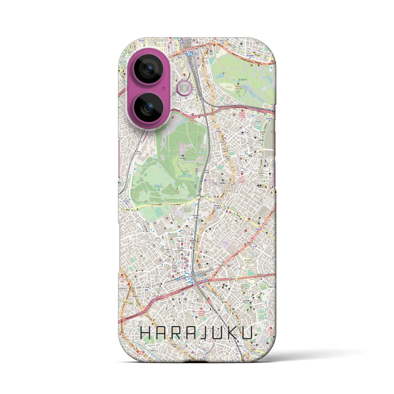 【原宿(東京都)】地図柄iPhoneケース(バックカバータイプ)