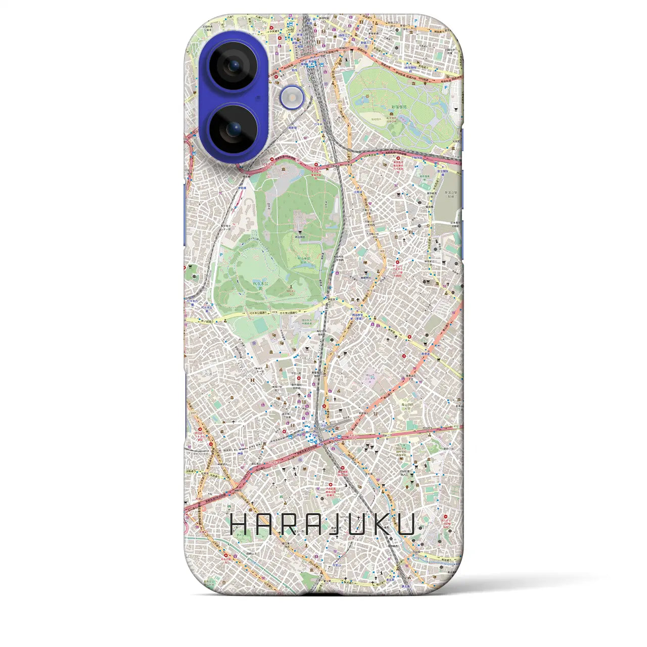 【原宿(東京都)】地図柄iPhoneケース(バックカバータイプ)ナチュラル・iPhone 16 Pro Max 用