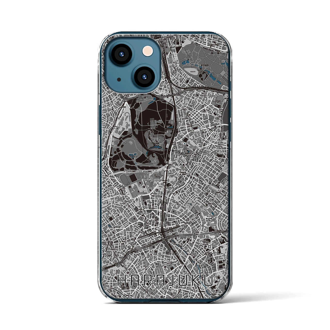 【原宿(東京都)】地図柄iPhoneケース(クリアタイプ)