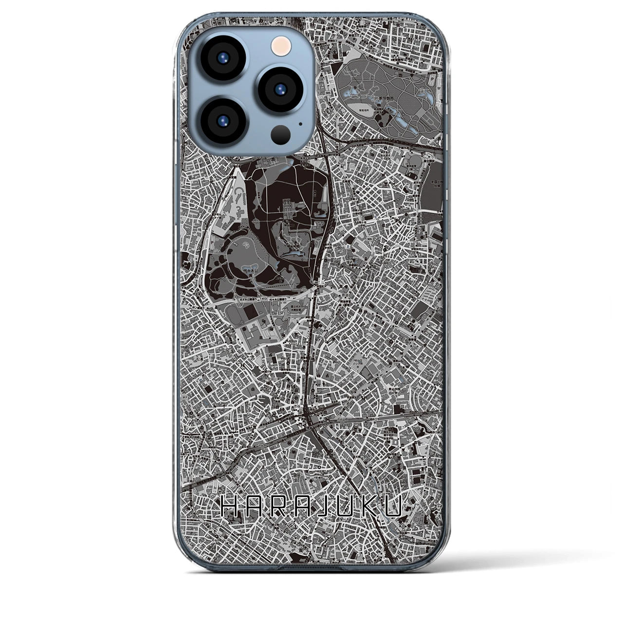 【原宿(東京都)】地図柄iPhoneケース(クリアタイプ)