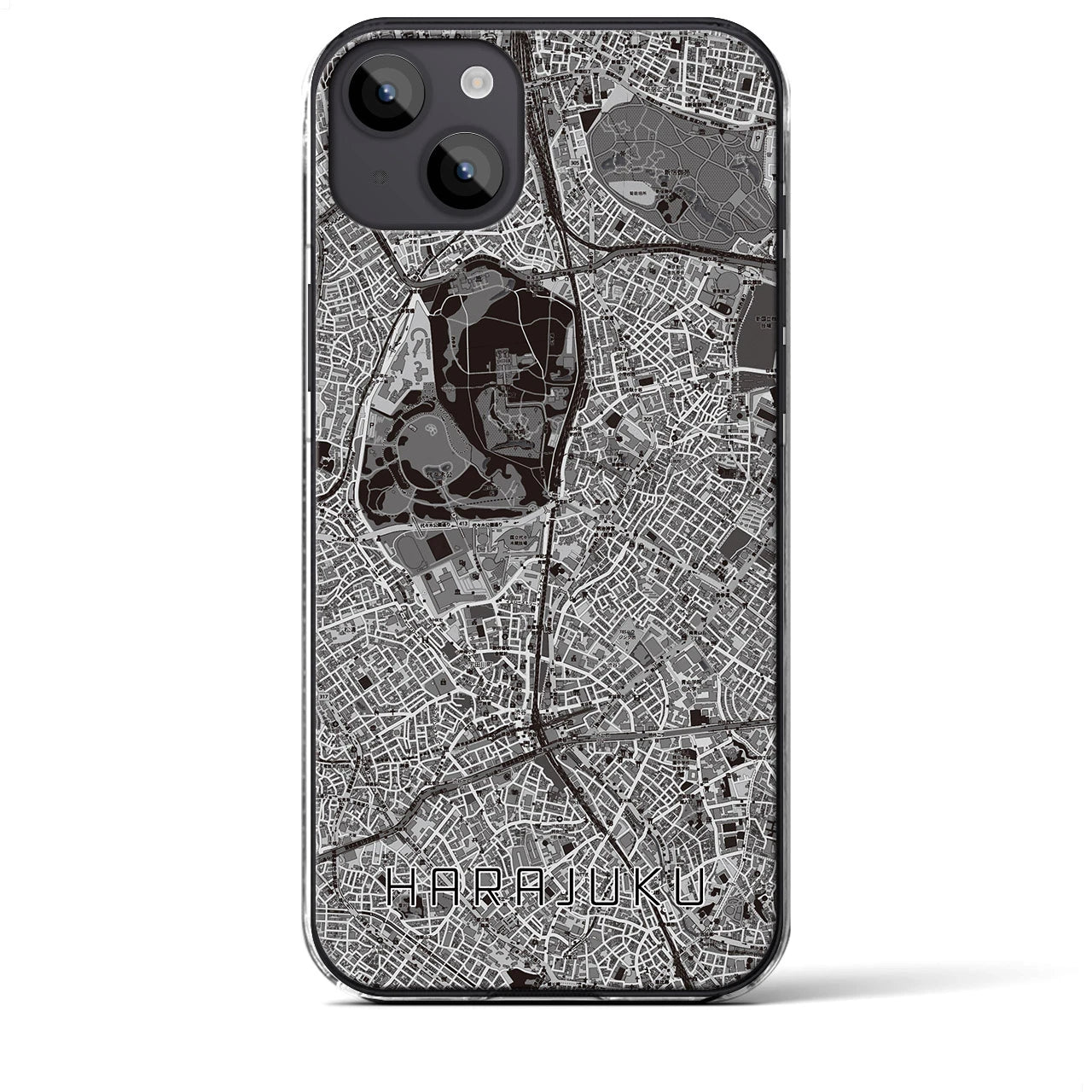 【原宿(東京都)】地図柄iPhoneケース(クリアタイプ)