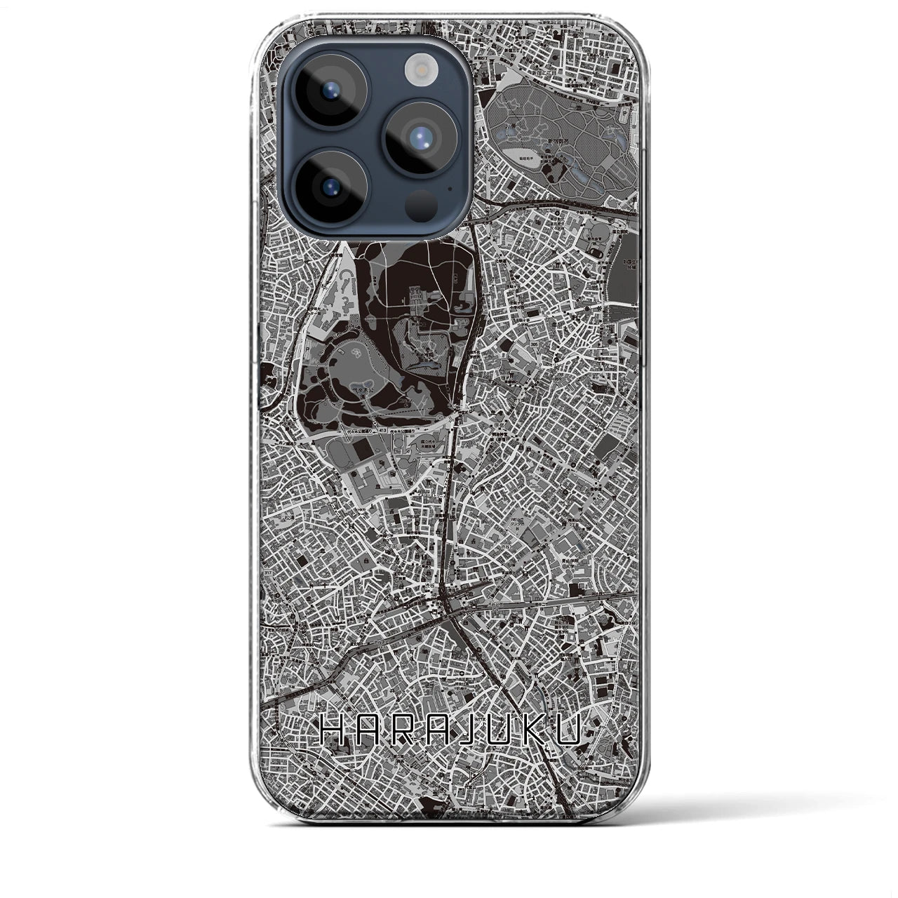 【原宿(東京都)】地図柄iPhoneケース(クリアタイプ)