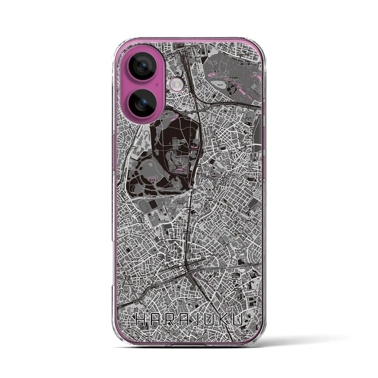 【原宿(東京都)】地図柄iPhoneケース(クリアタイプ)