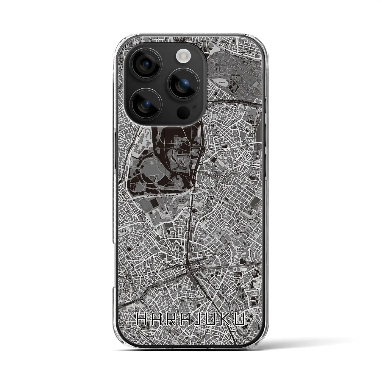 【原宿(東京都)】地図柄iPhoneケース(クリアタイプ)
