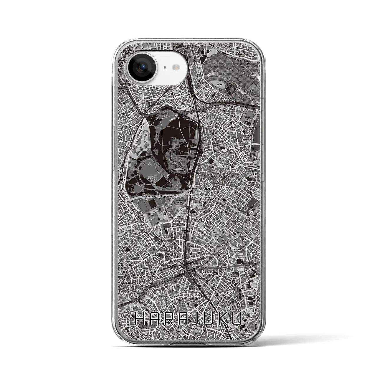 【原宿(東京都)】地図柄iPhoneケース(クリアタイプ)