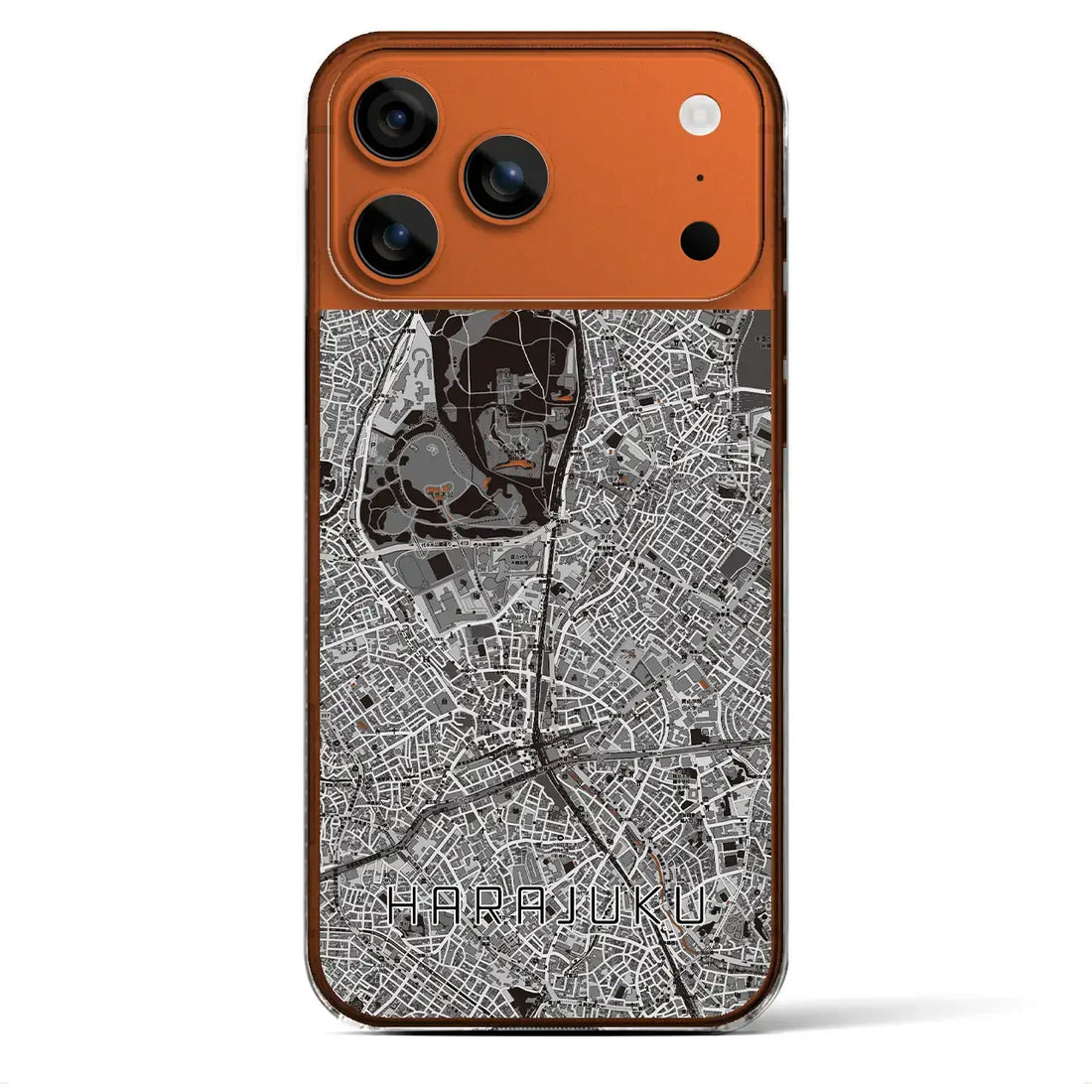 【原宿(東京都)】地図柄iPhoneケース(クリアタイプ)