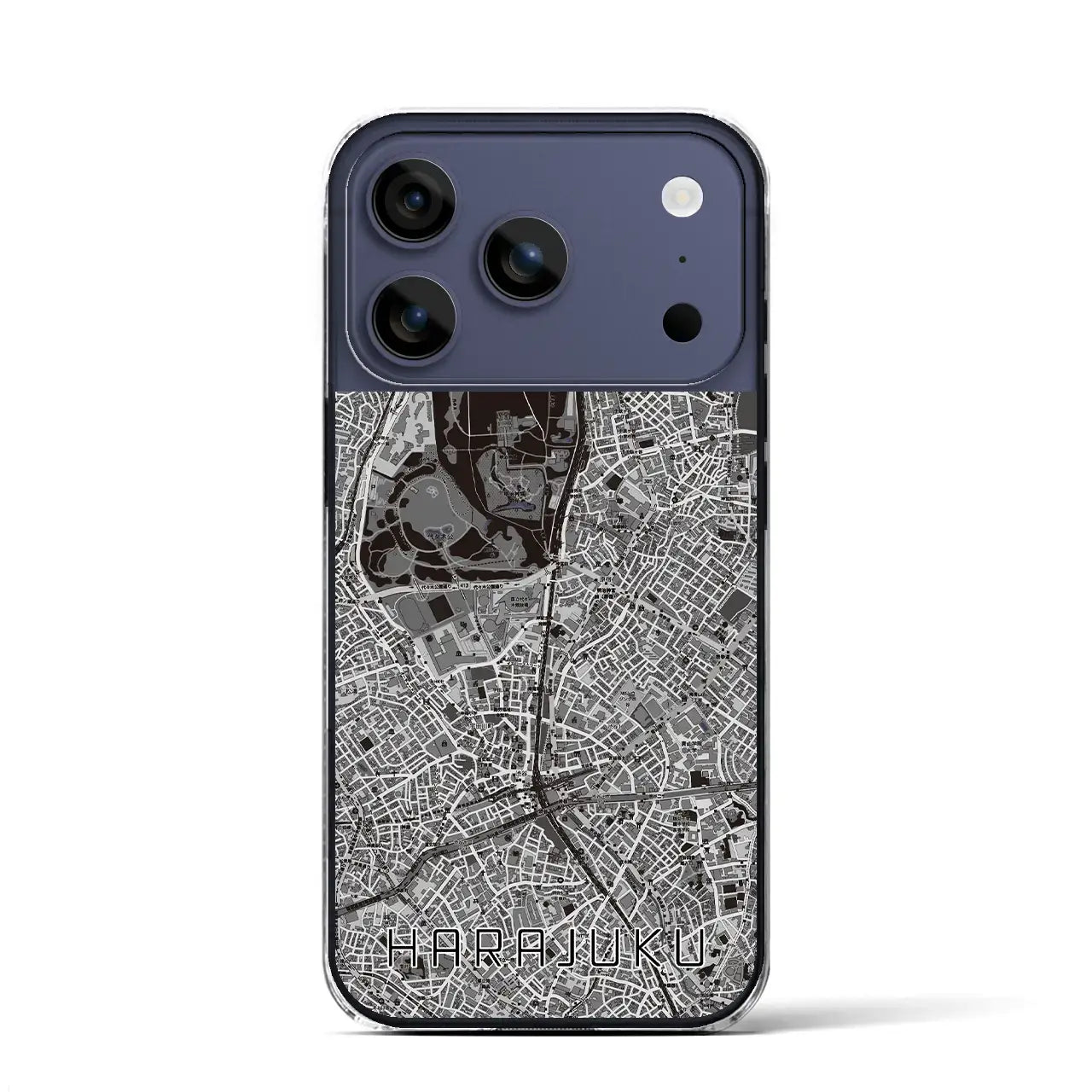 【原宿(東京都)】地図柄iPhoneケース(クリアタイプ)