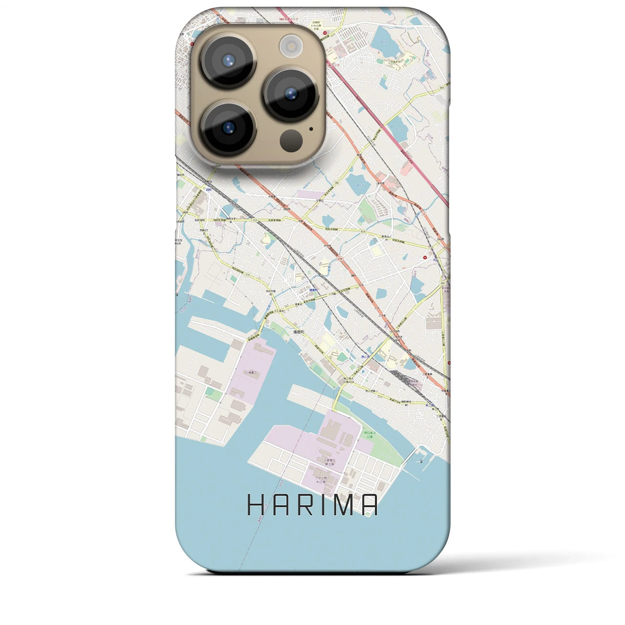 【播磨(兵庫県)】地図柄iPhoneケース(バックカバータイプ)
