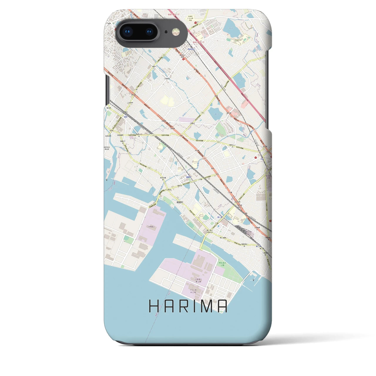 【播磨(兵庫県)】地図柄iPhoneケース(バックカバータイプ)