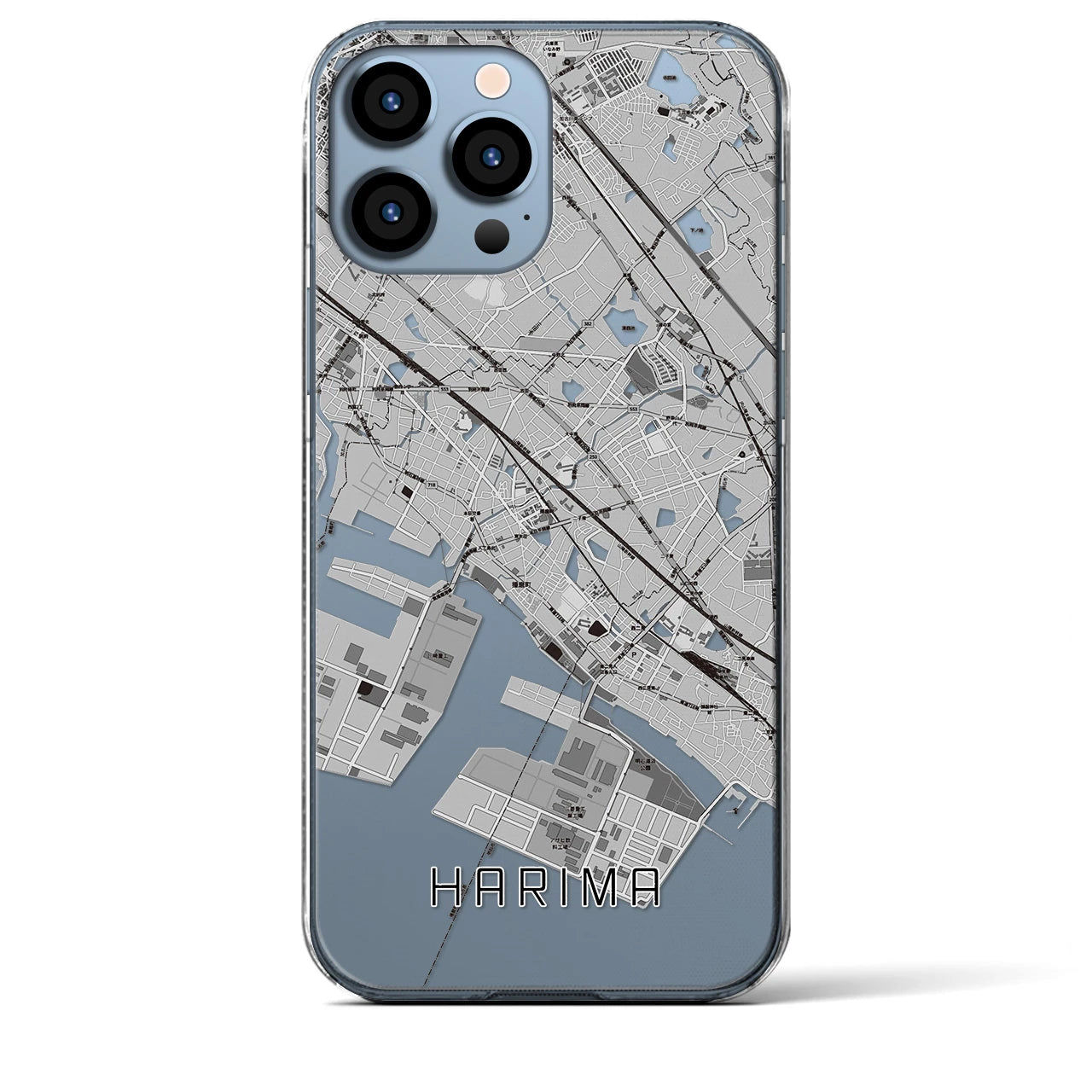 【播磨(兵庫県)】地図柄iPhoneケース(クリアタイプ)