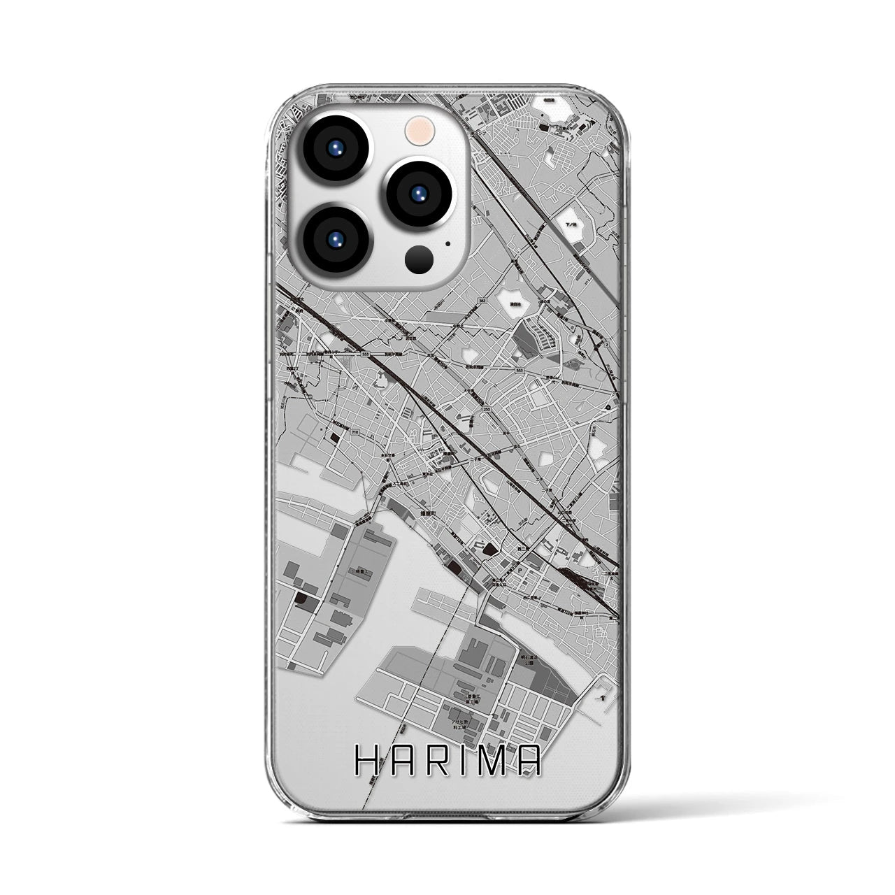 【播磨(兵庫県)】地図柄iPhoneケース(クリアタイプ)