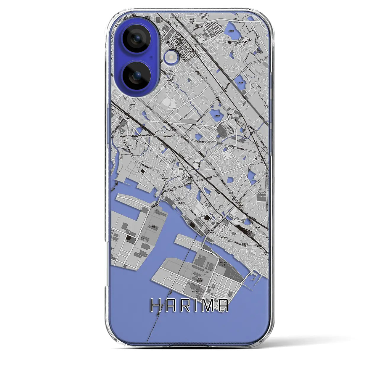 【播磨(兵庫県)】地図柄iPhoneケース(クリアタイプ)モノトーン・iPhone 16 Pro Max 用