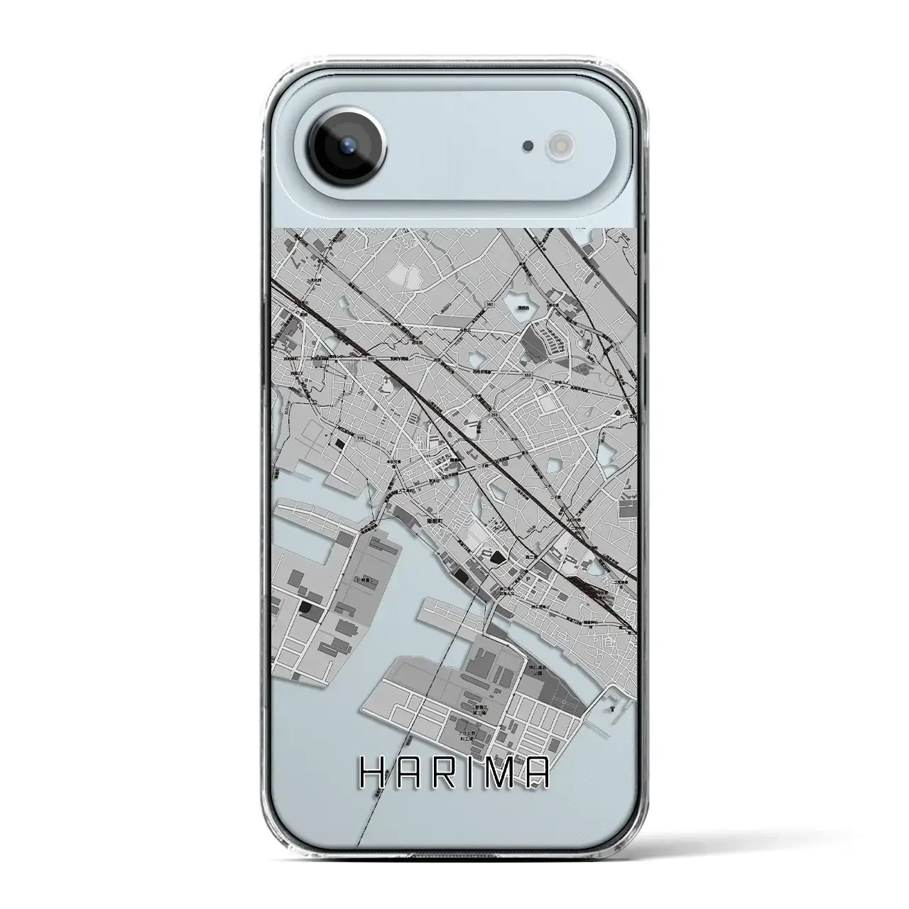 【播磨(兵庫県)】地図柄iPhoneケース(クリアタイプ)モノトーン・iPhone 17 Pro Max 用