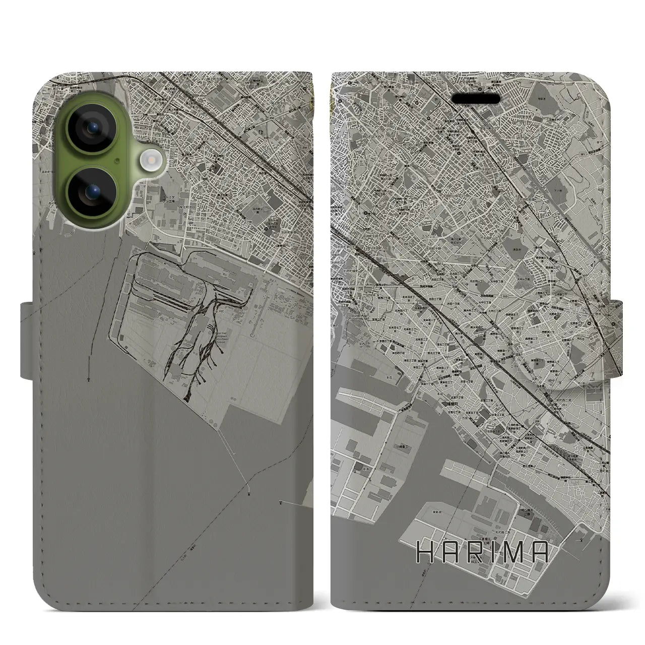 【播磨(兵庫県)】地図柄iPhoneケース(手帳タイプ)