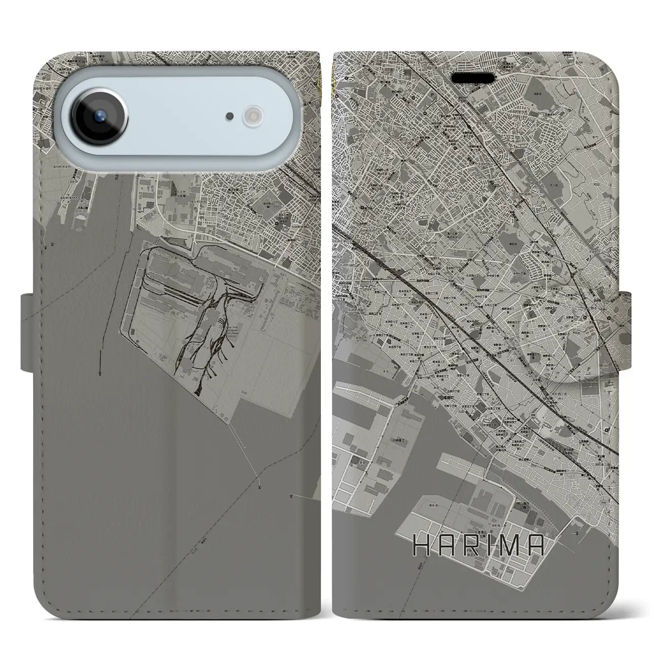 【播磨(兵庫県)】地図柄iPhoneケース(手帳タイプ)