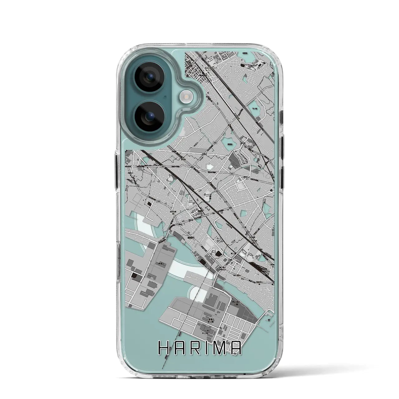 【播磨(兵庫県)】地図柄iPhoneケース(MagSafeタイプ)モノトーン・iPhone 16 Pro 用
