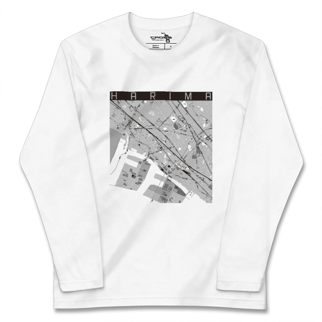 【播磨(兵庫県)】地図柄ロングスリーブTシャツ