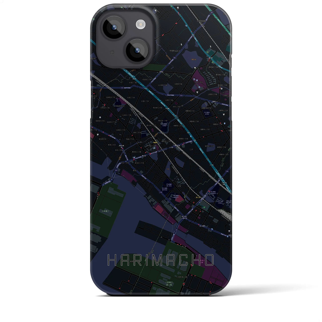 【播磨町(兵庫県)】地図柄iPhoneケース(バックカバータイプ)