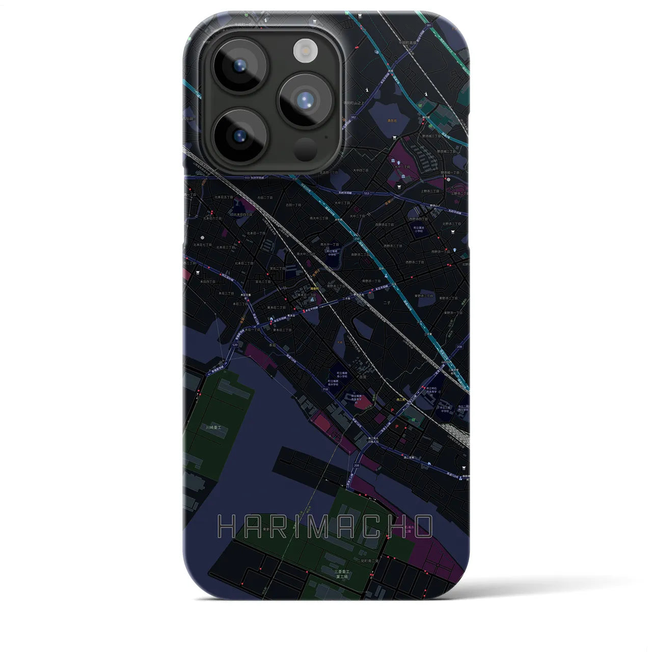 【播磨町(兵庫県)】地図柄iPhoneケース(バックカバータイプ)